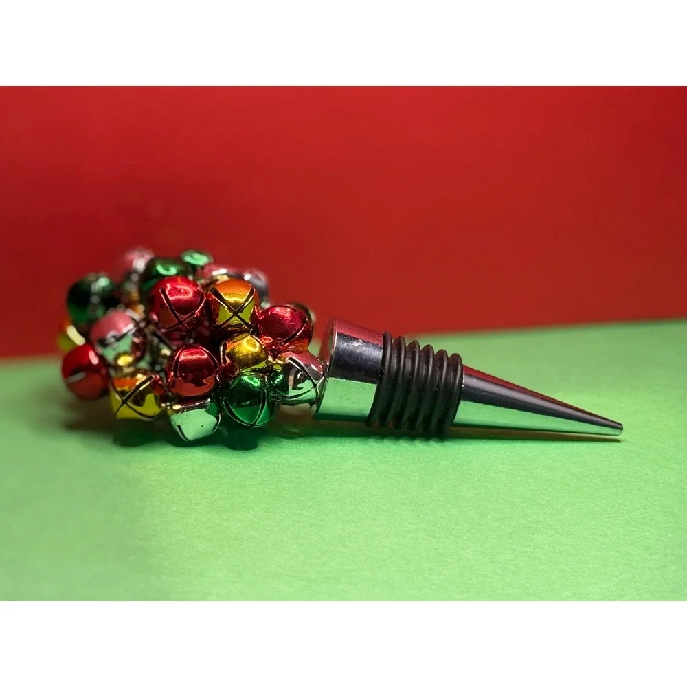 Ashley Nicole Designs Christmas Jingle Bell Bottle Stopper Holiday Wine Decor